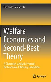 Cover of Welfare Economics and Second-Best Theory by Richard S. Markovits