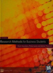Front cover of Research Methods for Business Students FT Prentice Hall: Harlow Research methods for business students by Mark N. K. Saunders
