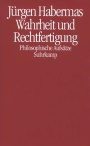Front cover of Wahrheit und Rechtfertigung by Jürgen Habermas