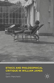 Front cover of Ethics and Philosophical Critique in William James by Sarin Marchetti