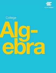 Cover of College Algebra by OpenStax