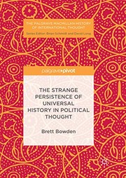 Front cover of The Strange Persistence of Universal History in Political Thought by Brett Bowden
