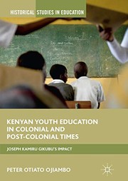 Front cover of Kenyan Youth Education in Colonial and Post-Colonial Times by Peter Otiato Ojiambo