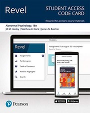 Front cover of Hooley Revel for Abnormal Psychology -- Access Card by Jill M Hooley