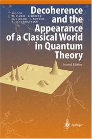 Front cover of Decoherence and the appearance of a classical world in quantum theory by Domenico J. W. Giulini
