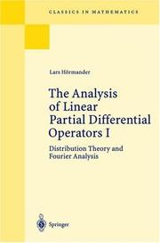 Cover of The Analysis of Linear Partial Differential Operators I by Lars Hörmander