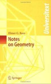 Cover of Notes on geometry by Elmer G. Rees