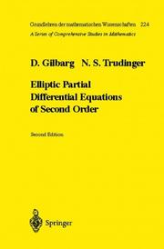 Cover of Elliptic partial differential equations of second order by David Gilbarg