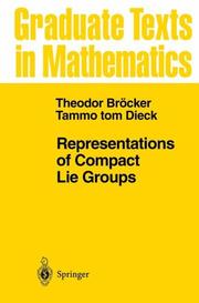 Cover of Representations of compact Lie groups by Theodor Bröcker