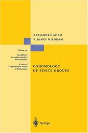 Front cover of Cohomology of finite groups by Alejandro Adem