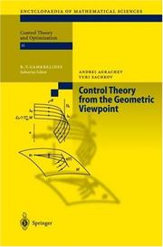 Cover of Control theory from the geometric viewpoint by Andrei A. Agrachev
