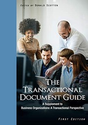 Cover of The Transactional Document Guide : A Supplement to Business Organizations by Donald Scotten