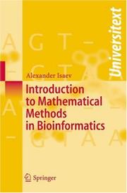 Front cover of Introduction to Mathematical Methods in Bioinformatics (Universitext) by Alexander Isaev