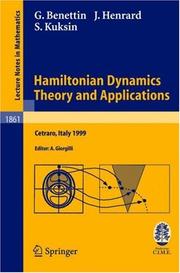 Front cover of Hamiltonian dynamics theory and applications by C.I.M.E. - E.M.S. Summer School on Hamiltonian Dynamics Theory and Applications (1999 Cetraro, Italy)