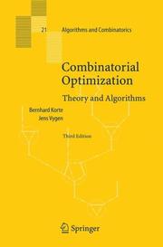 Cover of Combinatorial Optimization by Bernhard Korte