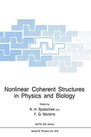 Front cover of Nonlinear Coherent Structures in Physics and Biology by K.H. Spatschek
