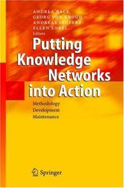 Cover of Putting Knowledge Networks into Action by Andrea Back