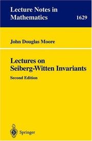 Cover of Lectures on Seiberg-Witten invariants by John D. Moore