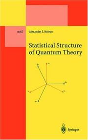 Cover of Statistical Structure of Quantum Theory by Alexander S. Holevo
