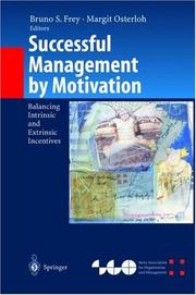 Front cover of Successful management by motivation by Bruno S. Frey