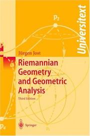 Front cover of Riemannian geometry and geometric analysis by Jürgen Jost
