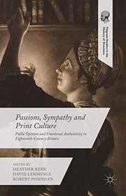 Front cover of Passions, Sympathy and Print Culture by Heather Kerr