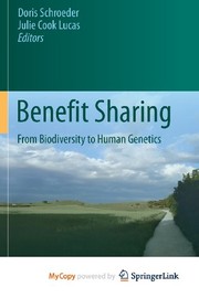 Cover of Benefit Sharing by Doris Schroeder