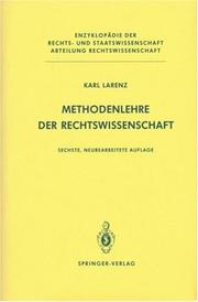 Cover of Methodenlehre der Rechtswissenschaft by Karl Larenz