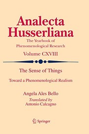 Front cover of The Sense of Things by Angela Ales Bello
