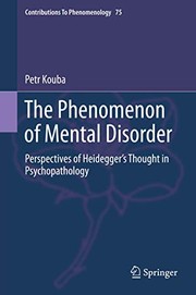 Front cover of The Phenomenon of Mental Disorder by Petr Kouba