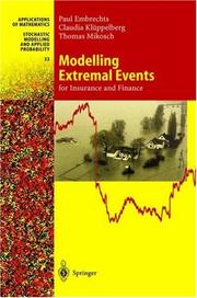 Front cover of Modelling extremal events for insurance and finance by Paul Embrechts
