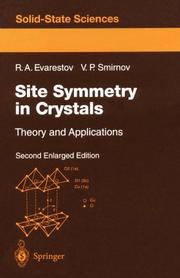 Front cover of Site symmetry in crystals by R. A. Ėvarestov