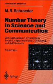 Front cover of Number theory in science and communication by M. R. Schroeder