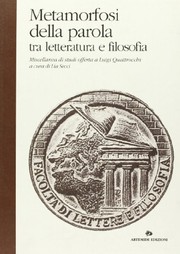 Front cover of Metamorfosi della parola tra letteratura e filosofia by Luigi Quattrocchi