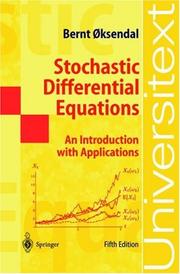 Cover of Stochastic Differential Equations by Bernt K. Oksendal