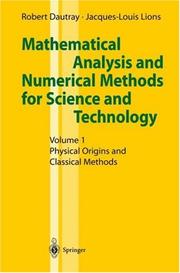 Cover of Mathematical Analysis and Numerical Methods for Science and Technology by Robert Dautray
