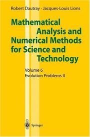 Front cover of Mathematical Analysis and Numerical Methods for Science and Technology by Robert Dautray