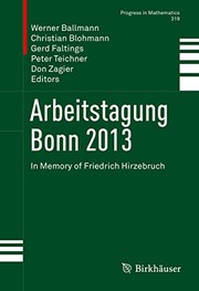 Front cover of Arbeitstagung Bonn 2013 by Werner Ballmann