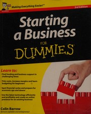 Front cover of Starting a business for dummies by Colin Barrow