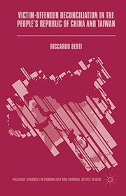 Front cover of Victim-Offender Reconciliation in the People's Republic of China and Taiwan by Riccardo Berti