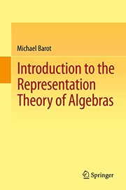 Front cover of Introduction to the Representation Theory of Algebras by Michael Barot