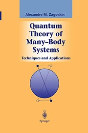 Front cover of Quantum Theory of Many-Body Systems by Alexandre Zagoskin
