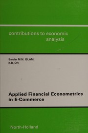 Front cover of Applied financial econometrics in e-commerce by Sardar M. N. Islam