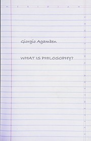 Front cover of What Is Philosophy? by Giorgio Agamben