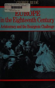 Cover of Europe in the eighteenth century by George Rudé
