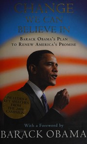 Front cover of Change we can believe in by Barack Obama
