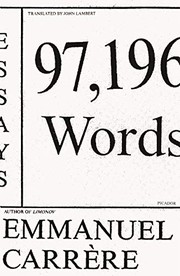 Cover of 97,196 Words by Emmanuel Carrère