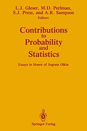 Cover of Contributions to Probability and Statistics by Leon J. Gleser