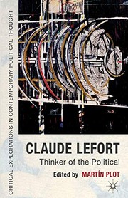 Cover of Claude Lefort by M. Plot