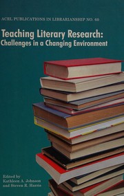 Front cover of Teaching literary research by Steven R. Harris